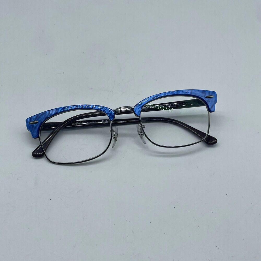 RAYBAN CLUBMASTER 8052 WRINKLED BLUE ON BROWN Eye Glasses Frames Only